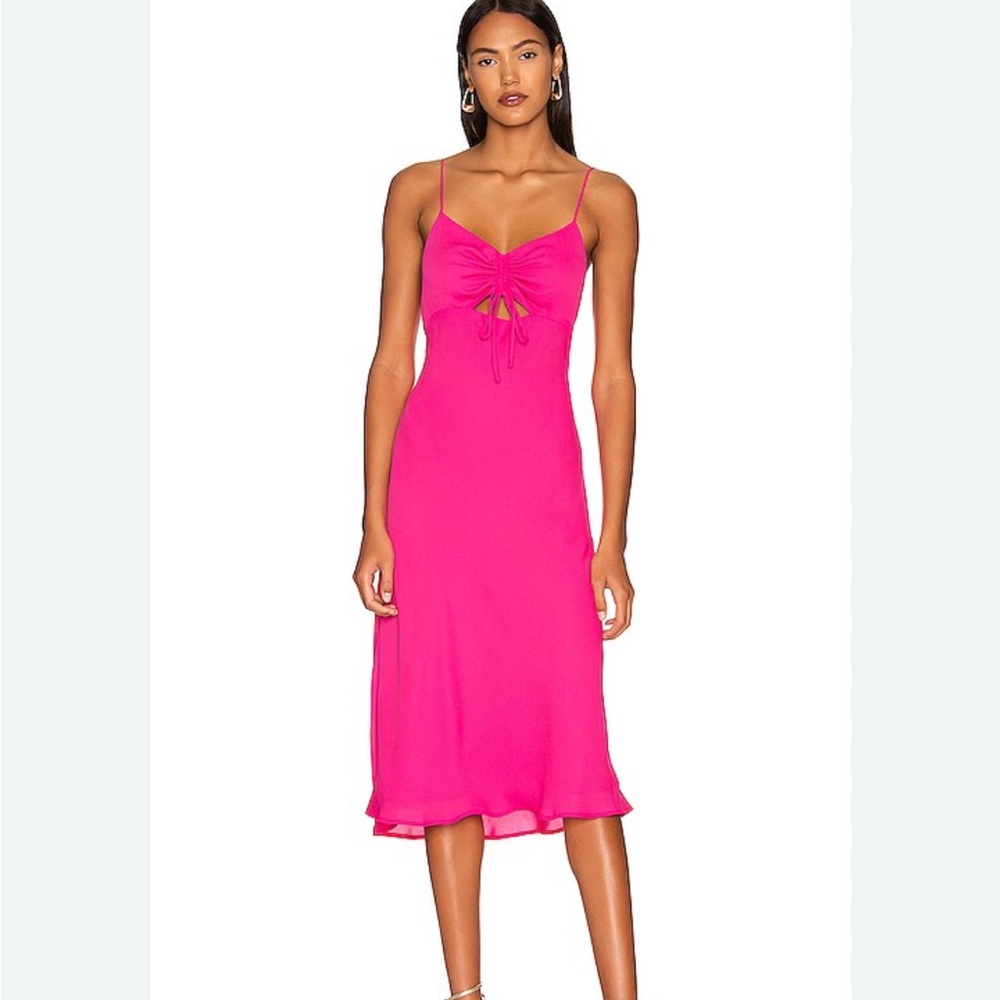 Elegant Pink Midi Dress